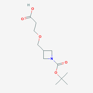 3-({1-[(tert-butoxy)carbonyl]azetidin-3-yl}methoxy)propanoic acid - 1782854-96-9