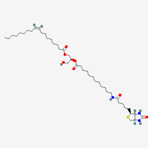 (2S)-3-Hydroxy-2-{[12-({5-[(3aS,4S,6aR)-2-oxohexahydro-1H-thieno[3,4-d]imidazol-4-yl]pentanoyl}amino)dodecanoyl]oxy}propyl (9Z)-octadec-9-enoate - 799812-65-0
