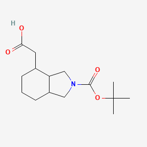 2-{2-[(tert-butoxy)carbonyl]-octahydro-1H-isoindol-4-yl}acetic acid, Mixture of diastereomers - 1824348-29-9