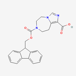 7-{[(9H-fluoren-9-yl)methoxy]carbonyl}-5H,6H,7H,8H,9H-imidazo[1,5-d][1,4]diazepine-1-carboxylic acid - 2839143-36-9