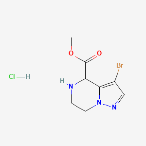 methyl 3-bromo-4H,5H,6H,7H-pyrazolo[1,5-a]pyrazine-4-carboxylate hydrochloride - 2866317-60-2
