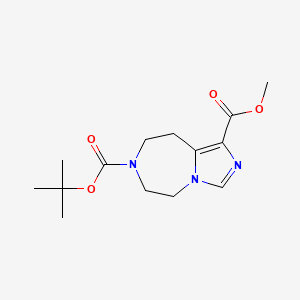 7-tert-butyl1-methyl5H,6H,7H,8H,9H-imidazo[1,5-d][1,4]diazepine-1,7-dicarboxylate - 2839143-58-5