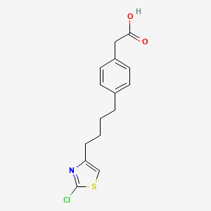 2-{4-[4-(2-chloro-1,3-thiazol-4-yl)butyl]phenyl}aceticacid - 2839138-50-8