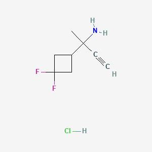 2-(3,3-difluorocyclobutyl)but-3-yn-2-amine hydrochloride - 2839139-48-7
