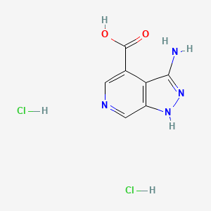 3-amino-1H-pyrazolo[3,4-c]pyridine-4-carboxylic acid dihydrochloride - 2866355-97-5