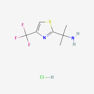 2-[4-(trifluoromethyl)-1,3-thiazol-2-yl]propan-2-amine hydrochloride - 2866355-68-0