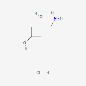 (1s,3s)-1-(aminomethyl)cyclobutane-1,3-diol hydrochloride - 2839128-58-2