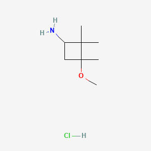 3-methoxy-2,2,3-trimethylcyclobutan-1-amine hydrochloride - 2866307-55-1