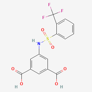 5-[2-(trifluoromethyl)benzenesulfonamido]benzene-1,3-dicarboxylic acid - 612042-42-9