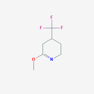6-methoxy-4-(trifluoromethyl)-2,3,4,5-tetrahydropyridine - 2172091-90-4