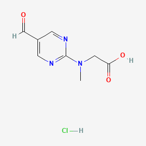 2-[(5-formylpyrimidin-2-yl)(methyl)amino]acetic acid hydrochloride - 2044902-05-6