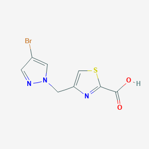 4-[(4-bromo-1H-pyrazol-1-yl)methyl]-1,3-thiazole-2-carboxylic acid - 1183179-48-7