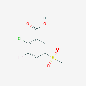 2-chloro-3-fluoro-5-methanesulfonylbenzoic acid - 1535357-68-6