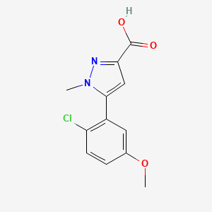 5-(2-chloro-5-methoxyphenyl)-1-methyl-1H-pyrazole-3-carboxylic acid - 