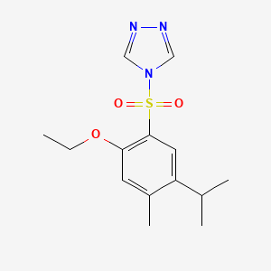 4-[2-ethoxy-4-methyl-5-(propan-2-yl)benzenesulfonyl]-4H-1,2,4-triazole - 
