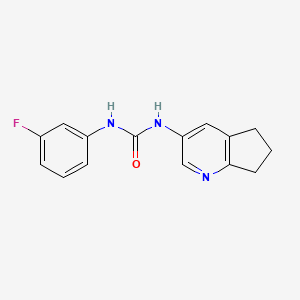 1-(6,7-Dihydro-5H-cyclopenta[b]pyridin-3-yl)-3-(3-fluorophenyl)urea - 