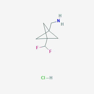 1-[3-(Difluoromethyl)bicyclo[1.1.1]pentan-1-yl]methanamine hydrochloride - 