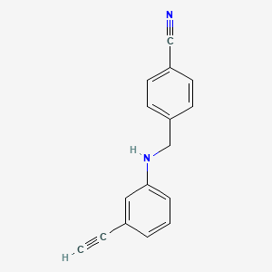 4-[(3-Ethynylanilino)methyl]benzonitrile - 