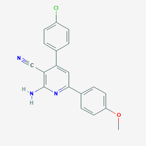 2-Amino-4-(4-chlorophenyl)-6-(4-methoxyphenyl)pyridine-3-carbonitrile - 