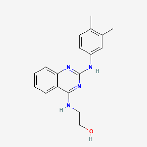 2-({2-[(3,4-Dimethylphenyl)amino]-4-quinazolinyl}amino)ethanol hydrochloride - 