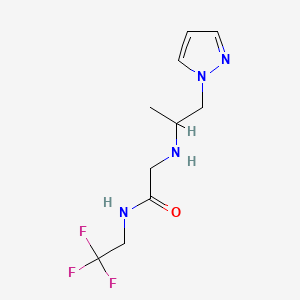 2-((1-(1h-Pyrazol-1-yl)propan-2-yl)amino)-N-(2,2,2-trifluoroethyl)acetamide - 