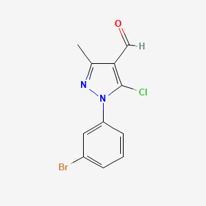 1-(3-bromophenyl)-5-chloro-3-methyl-1H-pyrazole-4-carbaldehyde - 