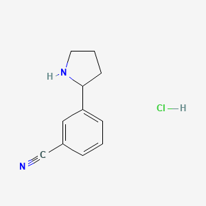 3-(Pyrrolidin-2-YL)benzonitrile hydrochloride - 