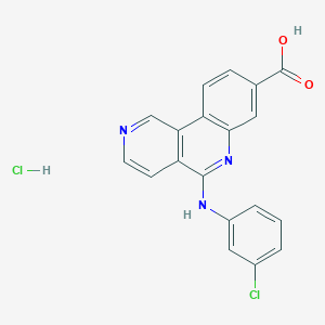 5-(3-chloroanilino)benzo[c][2,6]naphthyridine-8-carboxylic acid;hydrochloride - 