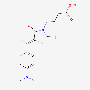 4-((5Z)-5-[4-(Dimethylamino)benzylidene]-4-oxo-2-thioxo-1,3-thiazolidin-3-yl)butanoic acid - 