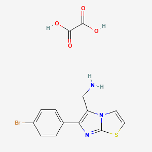 (6-(4-Bromophenyl)imidazo[2,1-b]thiazol-5-yl)methanamine oxalate - 