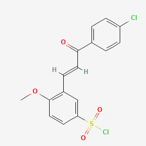 3-[3-(4-Chloro-phenyl)-3-oxo-propenyl]-4-methoxy-benzenesulfonyl chloride - 