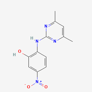 2-[(4,6-Dimethylpyrimidin-2-yl)amino]-5-nitrophenol - 6408-53-3