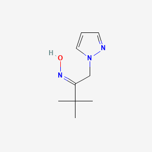 (2Z)-N-hydroxy-3,3-dimethyl-1-(1H-pyrazol-1-yl)butan-2-imine - 