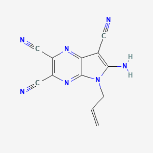 5-Allyl-6-amino-5H-pyrrolo[2,3-b]pyrazine-2,3,7-tricarbonitrile - 