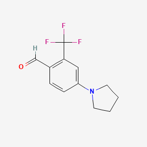 4-(Pyrrolidin-1-yl)-2-(trifluoromethyl)benzaldehyde - 