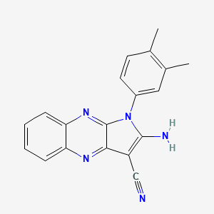 2-amino-1-(3,4-dimethylphenyl)-1H-pyrrolo[2,3-b]quinoxaline-3-carbonitrile - 
