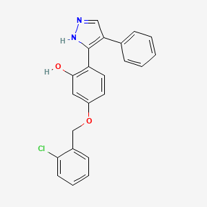 5-[(2-chlorobenzyl)oxy]-2-(4-phenyl-1H-pyrazol-5-yl)phenol - 