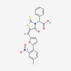 [(5E)-5-{[5-(4-methyl-2-nitrophenyl)furan-2-yl]methylidene}-4-oxo-2-thioxo-1,3-thiazolidin-3-yl](phenyl)acetic acid - 