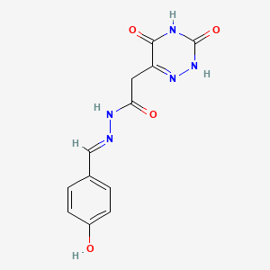 2-(3,5-dihydroxy-1,2,4-triazin-6-yl)-N'-[(E)-(4-hydroxyphenyl)methylidene]acetohydrazide - 