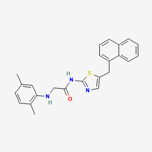 2-((2,5-dimethylphenyl)amino)-N-(5-(naphthalen-1-ylmethyl)thiazol-2-yl)acetamide - 