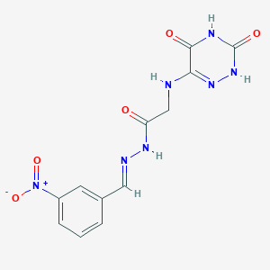 2-[(3,5-DIOXO-2,3,4,5-TETRAHYDRO-1,2,4-TRIAZIN-6-YL)AMINO]-N'-[(E)-(3-NITROPHENYL)METHYLIDENE]ACETOHYDRAZIDE - 