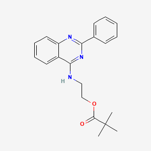2-[(2-Phenylquinazolin-4-yl)amino]ethyl 2,2-dimethylpropanoate - 