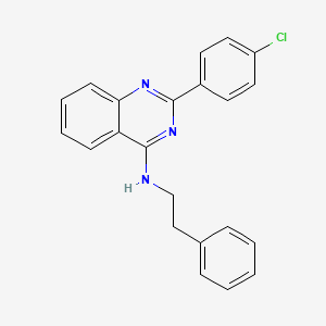2-(4-chlorophenyl)-N-(2-phenylethyl)quinazolin-4-amine - 
