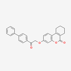 3-[2-(4-biphenylyl)-2-oxoethoxy]-7,8,9,10-tetrahydro-6H-benzo[c]chromen-6-one - 