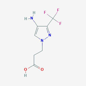 3-(4-Amino-3-(trifluoromethyl)-1H-pyrazol-1-yl)propanoic acid - 