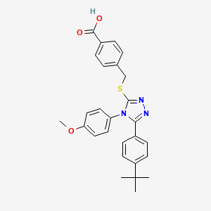 4-({[5-(4-tert-butylphenyl)-4-(4-methoxyphenyl)-4H-1,2,4-triazol-3-yl]sulfanyl}methyl)benzoic acid - 
