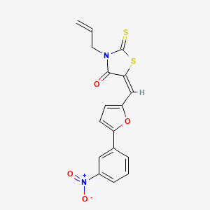4-Thiazolidinone, 5-[[5-(3-nitrophenyl)-2-furanyl]methylene]-3-(2-propen-1-yl)-2-thioxo- - 