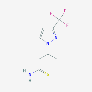 3-[3-(trifluoromethyl)-1H-pyrazol-1-yl]butanethioamide - 
