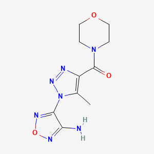 4-[5-methyl-4-(morpholin-4-ylcarbonyl)-1{H}-1,2,3-triazol-1-yl]-1,2,5-oxadiazol-3-amine - 