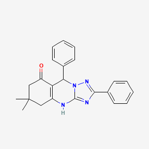 6,6-dimethyl-2,9-diphenyl-5,6,7,9-tetrahydro[1,2,4]triazolo[5,1-b]quinazolin-8(4H)-one - 